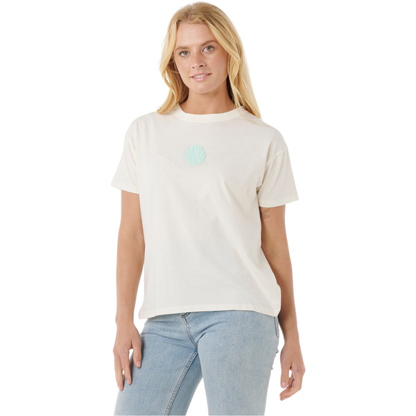 2025 Rip Curl Womens Icons Of Surf Relaxed Tee 0EGWTE - Shell